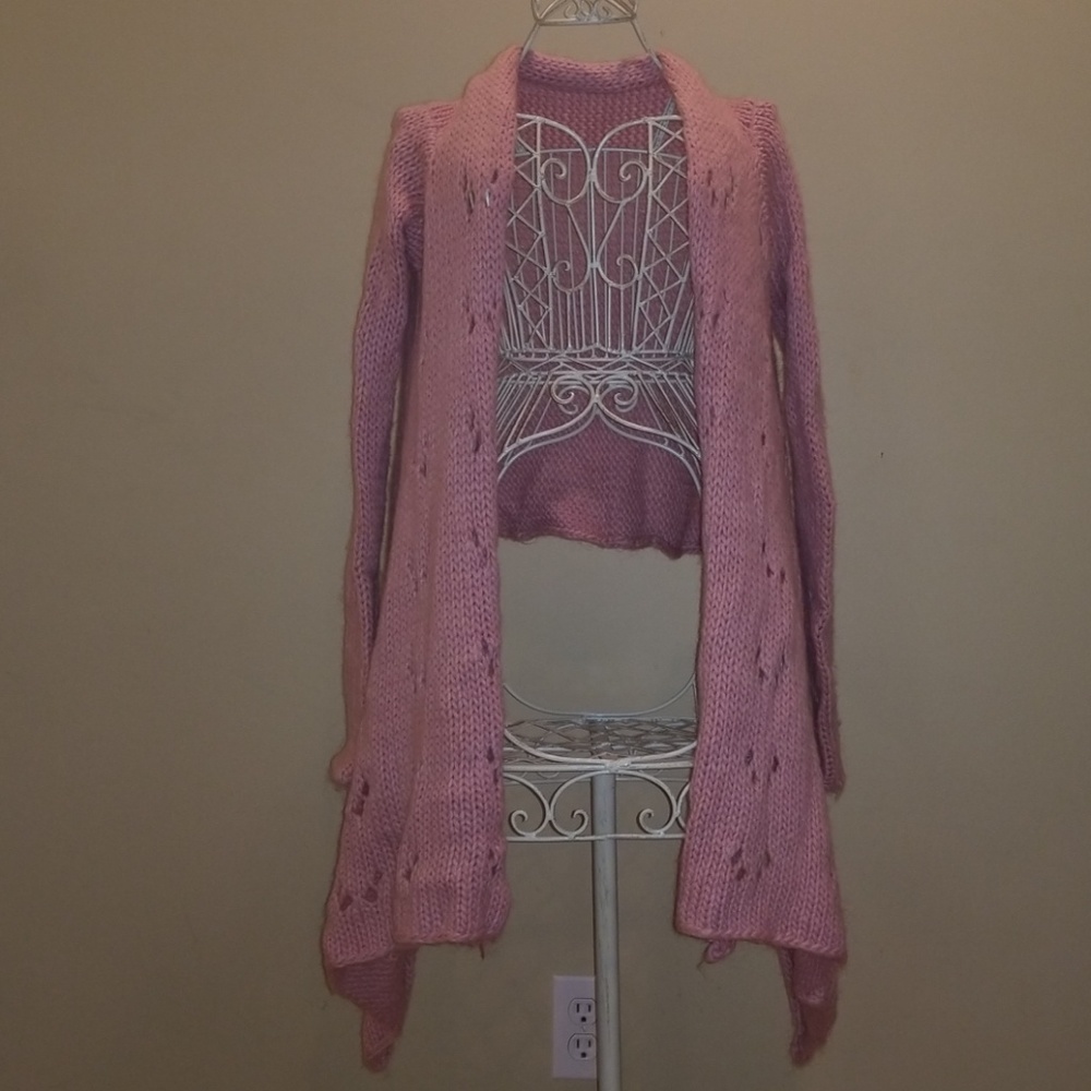 Laurie B. Draped Open Front Sweater